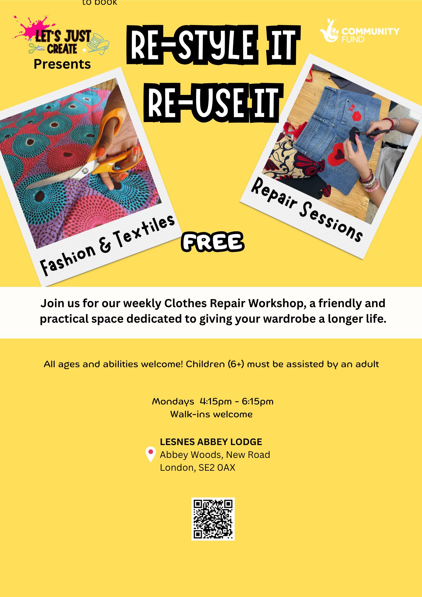 Pictures of clothes being reused