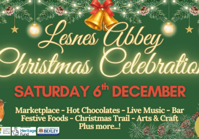 poster advertising Lesnes Abbey Christmas Celebration on 6th December 2025